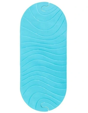 Ripple Non Slip Bath Mat 92cm in Blue