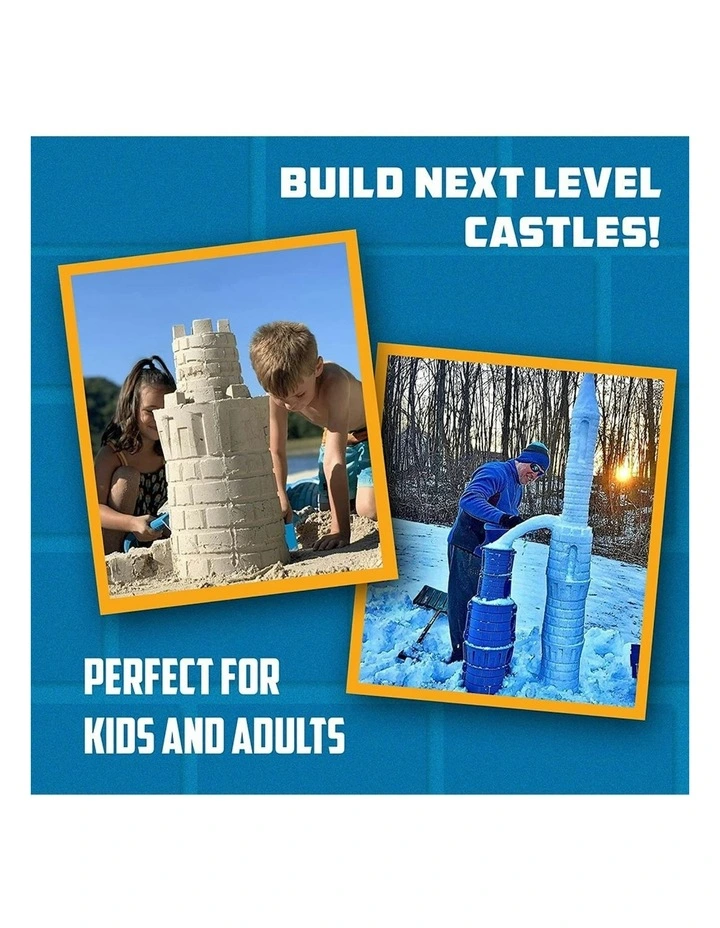 A Castle Pro Tower Mold Cylinder Toy Kit in Sand/Snow image 3