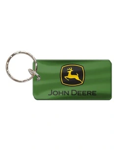 Rectangular Key Ring/Chain Trademark Premium Acylic in Green/Black