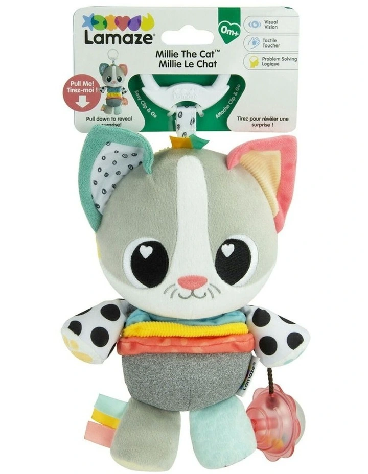 Millie The Cat Clip & Go Plush Sensory Soft Play Toy image 2