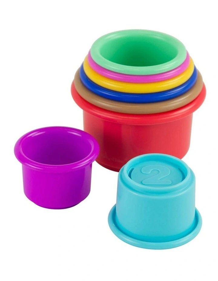 Pile & Play Cups Baby/Toddler Educational Plastic Stacking Toy 8 Pieces image 1