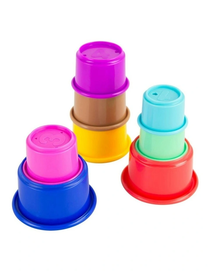 Pile & Play Cups Baby/Toddler Educational Plastic Stacking Toy 8 Pieces image 2