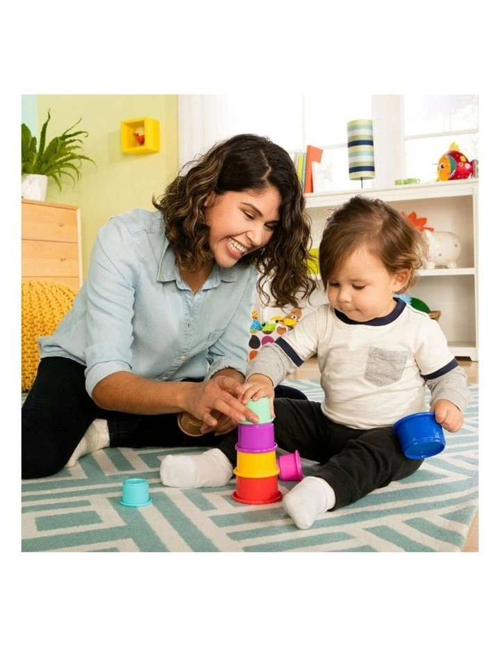 Pile & Play Cups Baby/Toddler Educational Plastic Stacking Toy 8 Pieces image 4