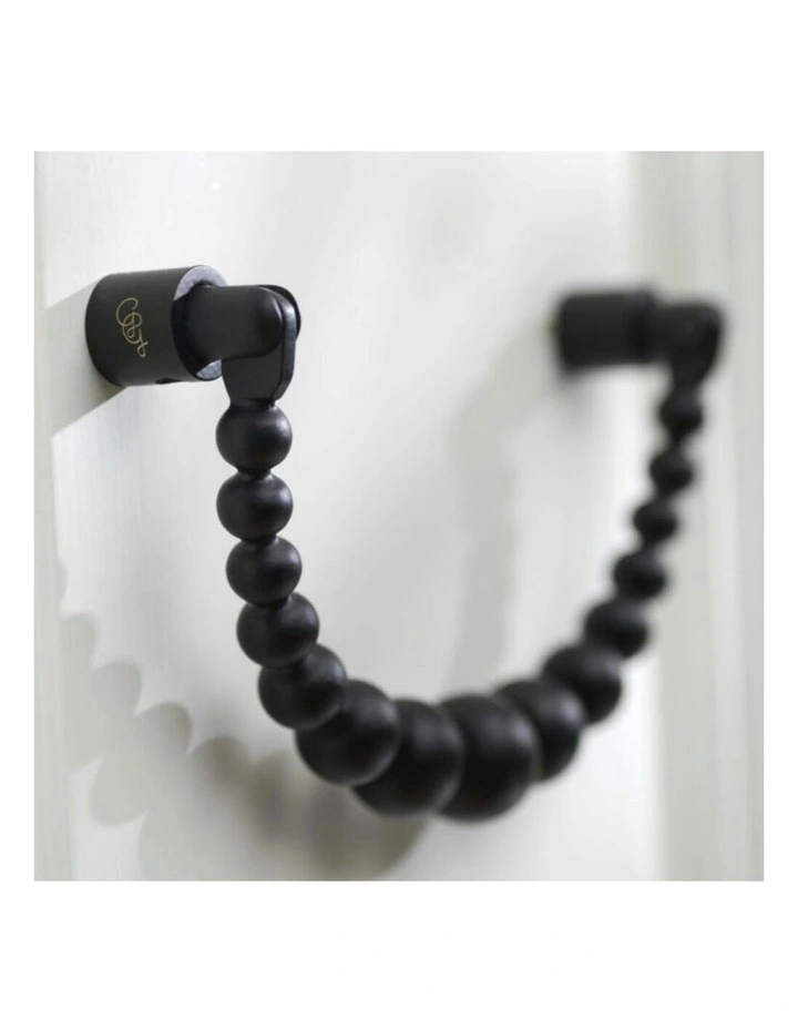 Pearl Ribbon Door Knockers in Black image 2