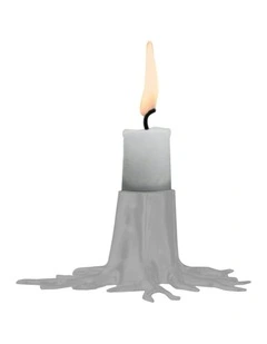 Mini Root Candle Holder 10x6cm in White
