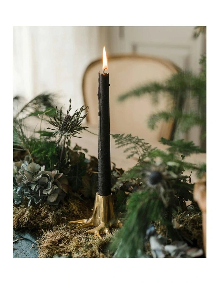 Mini Root Candle Holder 10x6cm in Brass image 3