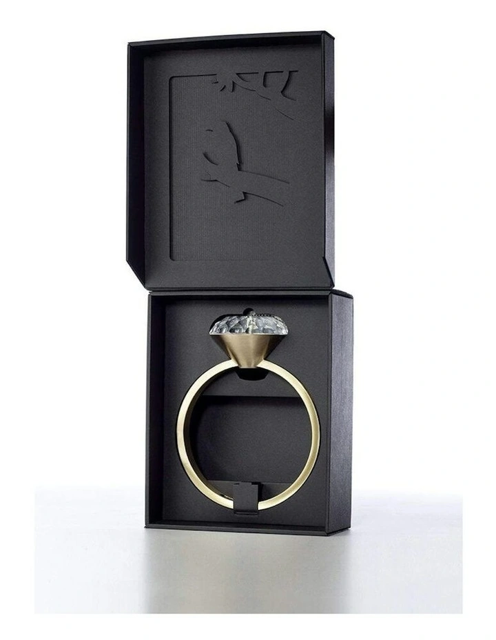 Diamond Ring Hanging Bird Feeder 29cm in Gold image 2