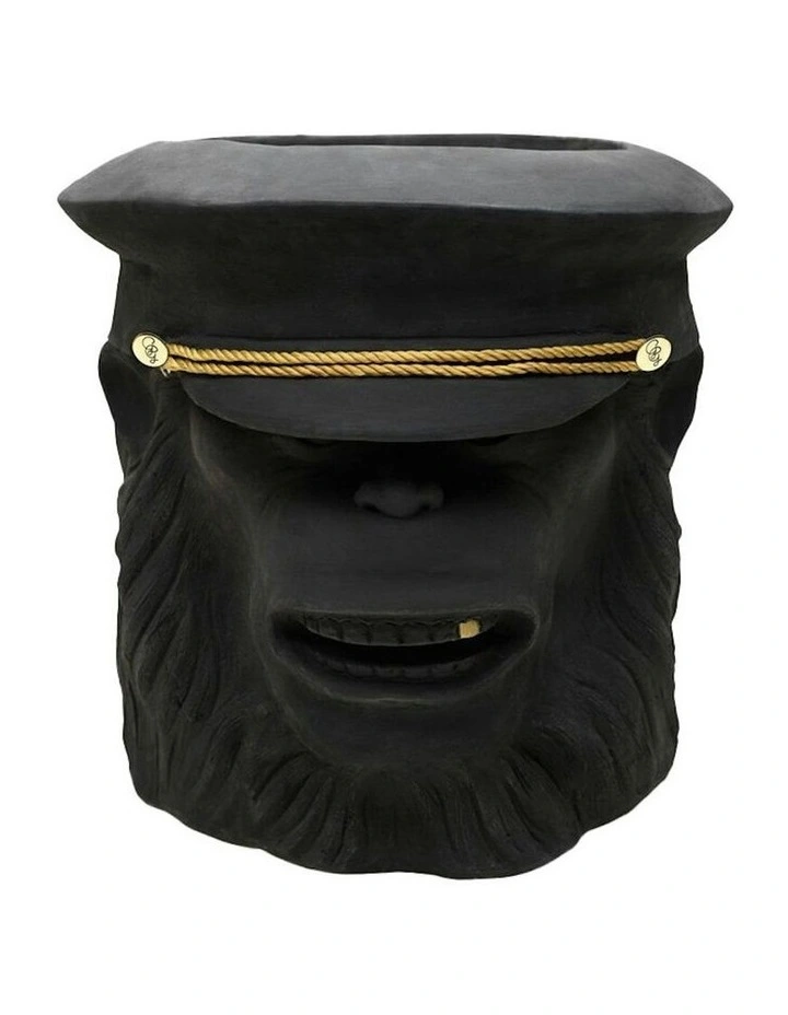 Large Monkey Plant Pot Centerpiece Tabletop Decor in Black image 1