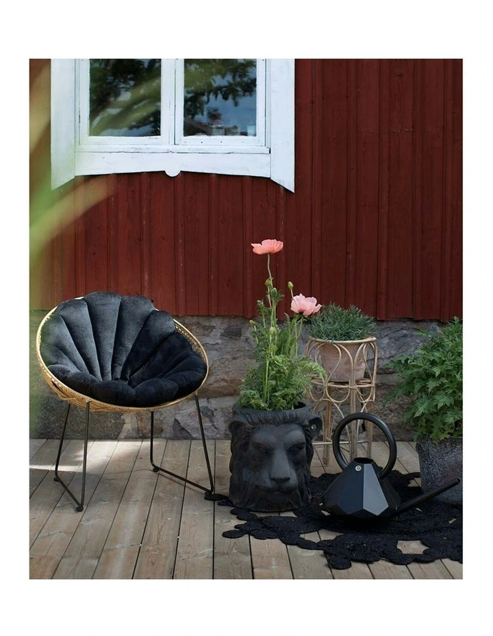 Shell Cushion Pillow in Black image 3
