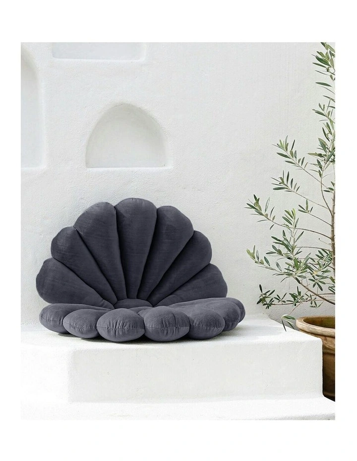 Shell Cushion Pillow in Graphite image 4