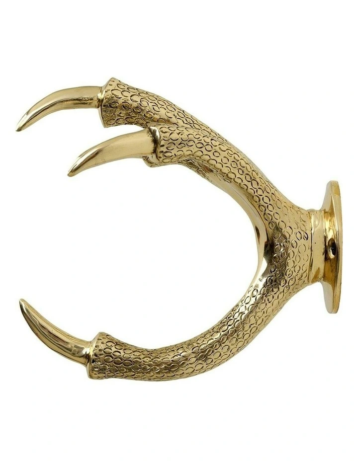 Claw Wall Mounted Water Hose Holder in Gold/Brass image 1
