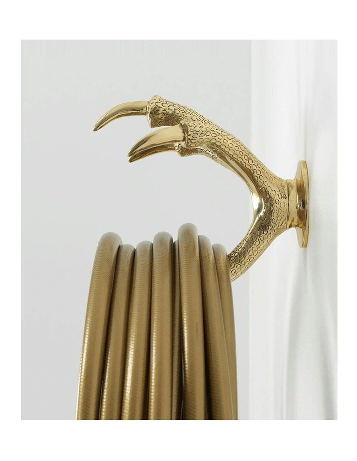 Claw Wall Mounted Water Hose Holder in Gold/Brass image 3