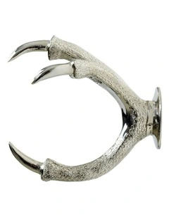 Claw Wall Mounted Water Hose Holder in Silver/Chrome
