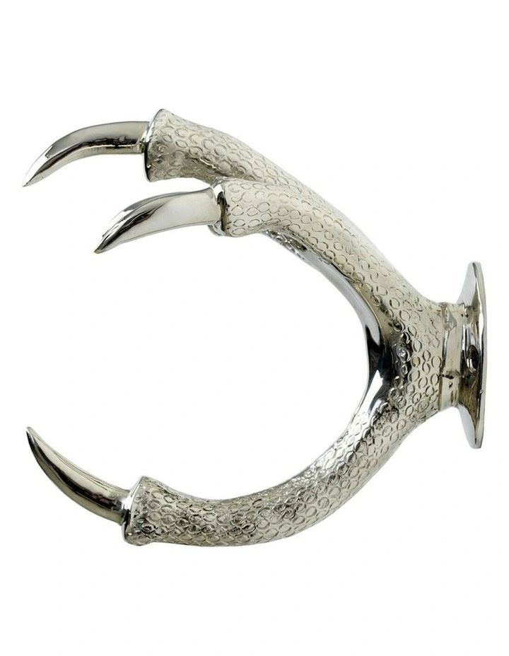 Claw Wall Mounted Water Hose Holder in Silver/Chrome image 1