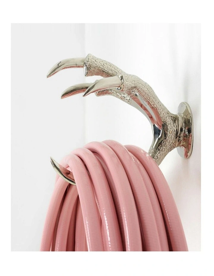 Claw Wall Mounted Water Hose Holder in Silver/Chrome image 3