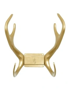 Reindeer Wall Mounted Water Hose Holder in Gold