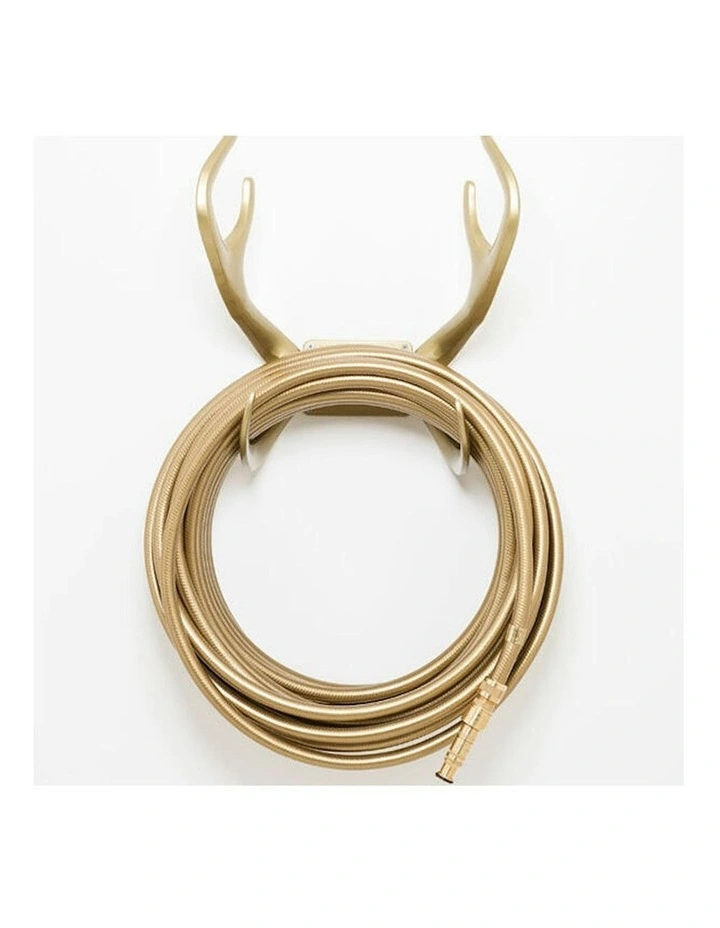 Reindeer Wall Mounted Water Hose Holder in Gold image 2