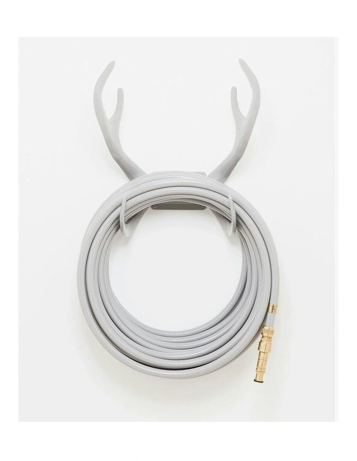 Reindeer Wall Mounted Water Hose Holder in Graceful Rock Grey image 2