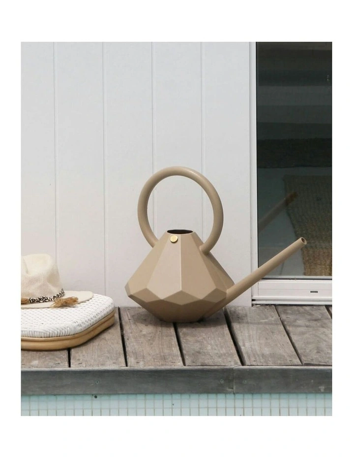 Plastic Watering Can Long Spout Pot 8L in Sand image 2