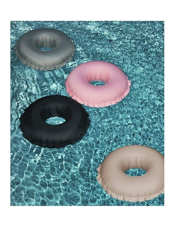 Garden Glory Cotton Couture Canvas Pool Float Ring Raft Round 110cm in Black image 2