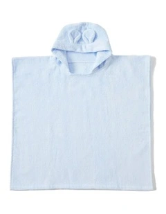 Cotton Sunshine Hooded Poncho Towel in Blue