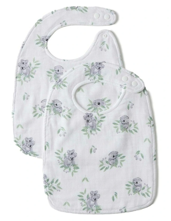 Koala Cuddles Cotton Bamboo Muslin And Bib in Multi image 1