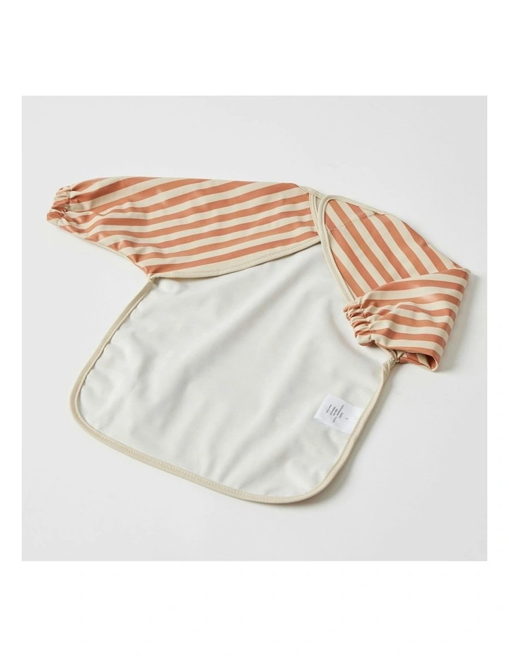 Polyester Stripe Smock Long-Sleeve Feeding Apron in Multi image 2