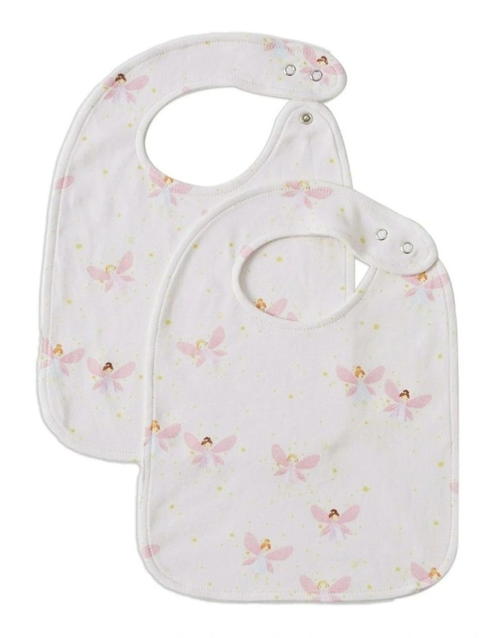 Fairy Dust Muslin 2 Piece Bib Set in White image 1