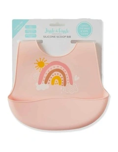 Whimsical Adjustable Soft Silicone 24cm Bib in Pink