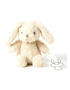 Polyester Bunny Dummy Clip Plush Toy 16cm 0m 