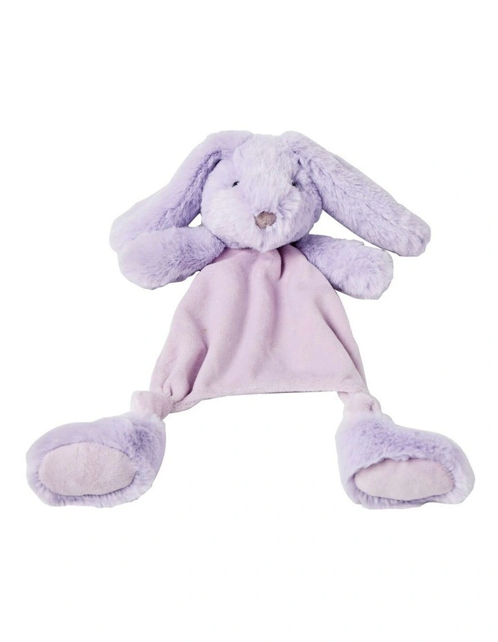 Polyester Bunny Comforter Soft Plush Sensory Toy 31cm in Lilac image 1