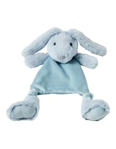 Polyester Bunny Comforter Plush Sensory Toy Pale in Blue