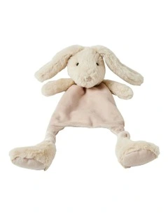 Polyester Bunny Comforter Soft Plush Sensory Toy 31cm in Beige