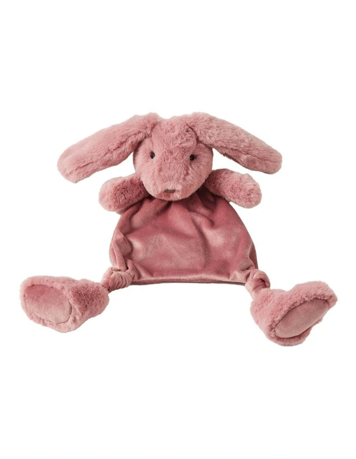Bunny Comforter Soft Cuddle Toy in Raspberry image 1