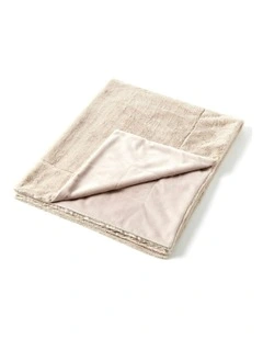 Inka Faux Fur Baby Blanket in Beige