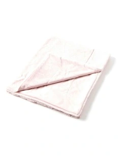 Inka Faux Fur Baby Blanket Muslin in Pale