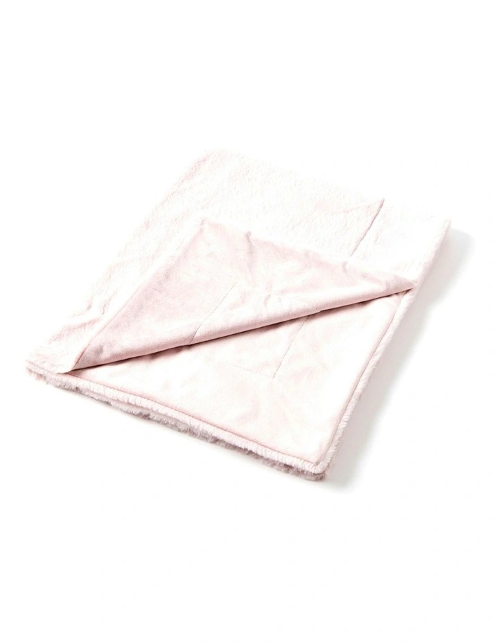 Inka Faux Fur Baby Blanket Muslin in Pale image 1