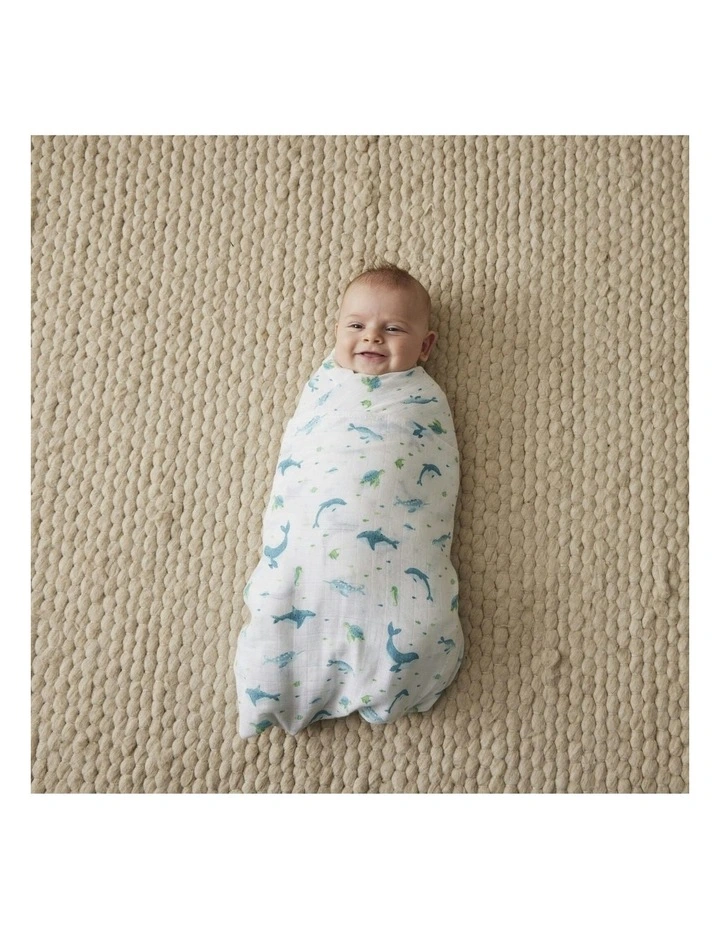 Ocean Buddies Newborn Infant Comforter in Blue image 2