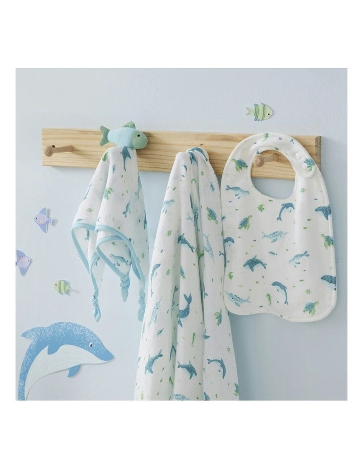 Ocean Buddies Newborn Infant Comforter in Blue image 4