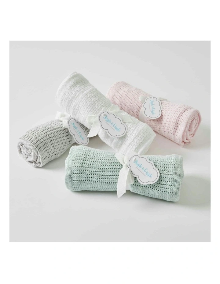 Cotton Cellular Weave Blanket 70x90cm in Multi image 2