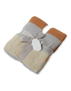Knitted Cotton Soft Blanket 90cm in Multi