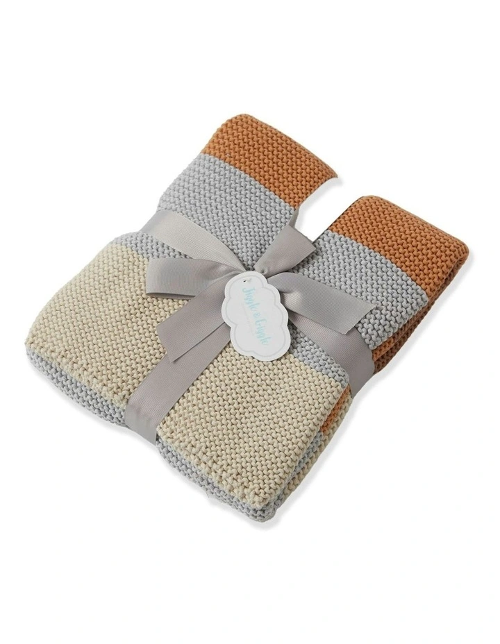 Knitted Cotton Soft Blanket 90cm in Multi image 1