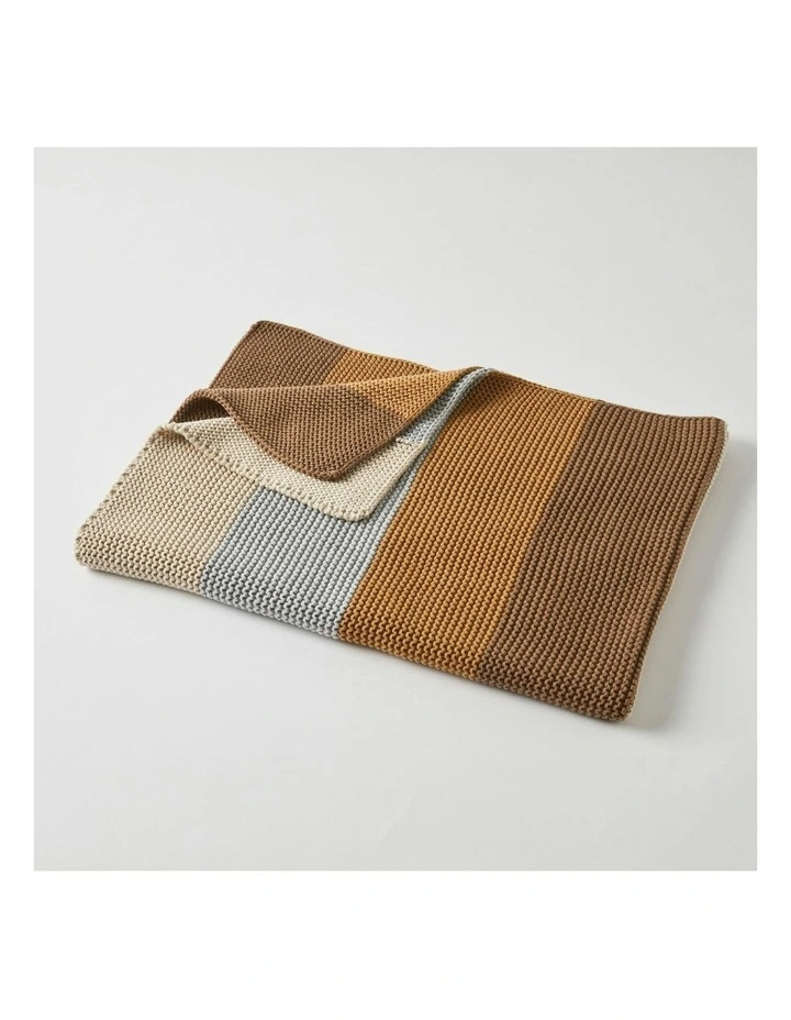 Knitted Cotton Soft Blanket 90cm in Multi image 2