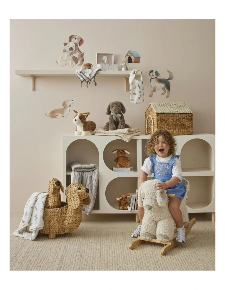 Puppy Play Lightweight Muslin Wrap 120x120cm (0years +) in White image 2