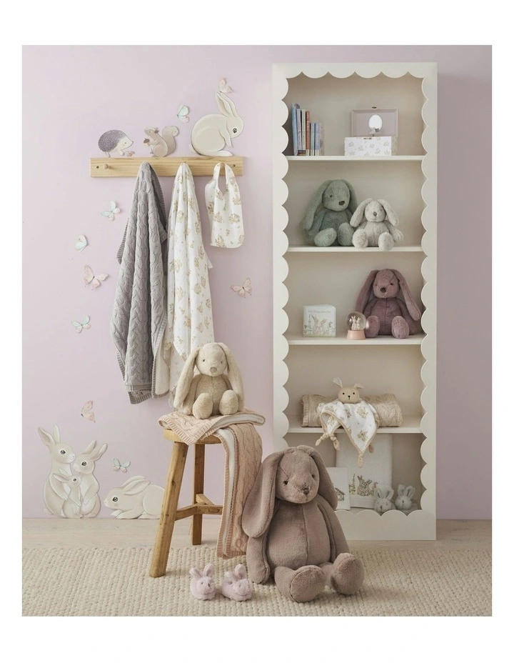 Some Bunny Loves You Muslin Wrap 120x120cm (0Years+) in White image 6