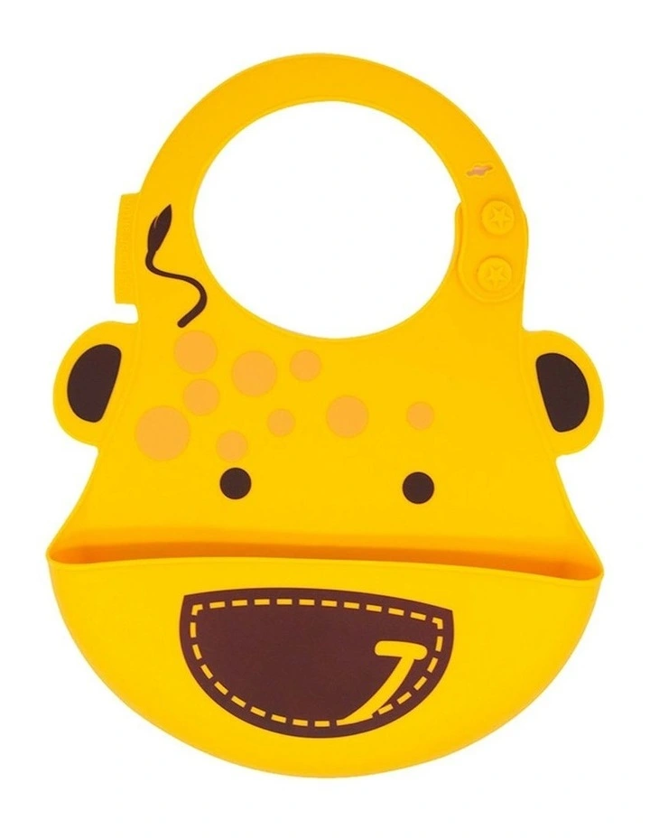 Bib Lola Giraffe Soft Silicone With Crumb Catcher 6m+ image 1