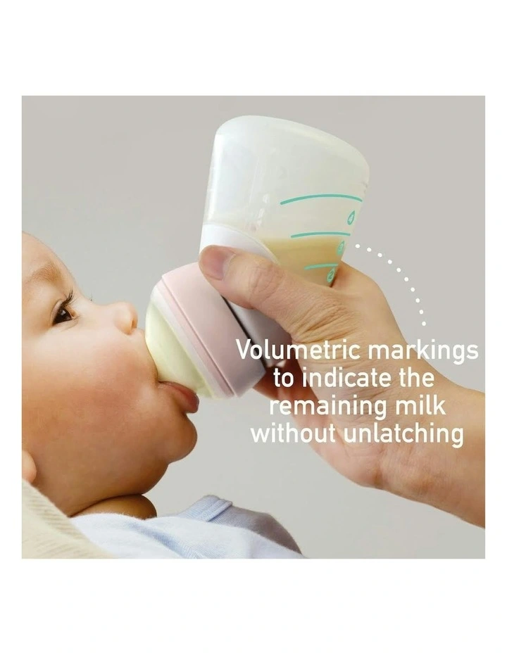 Silicone Angled Feeding Pump Bottle And Breast Pump 120ml in Green image 2