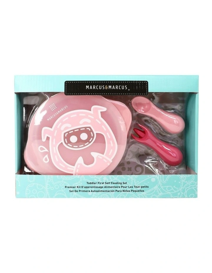 Toddler First Self Feeding Set (12months+) 3 Pieces in Pink image 2
