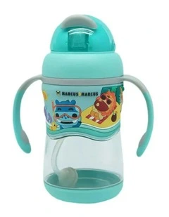 2-Stage Tritan Straw Bottle With Grip Handles (0+) in Blue