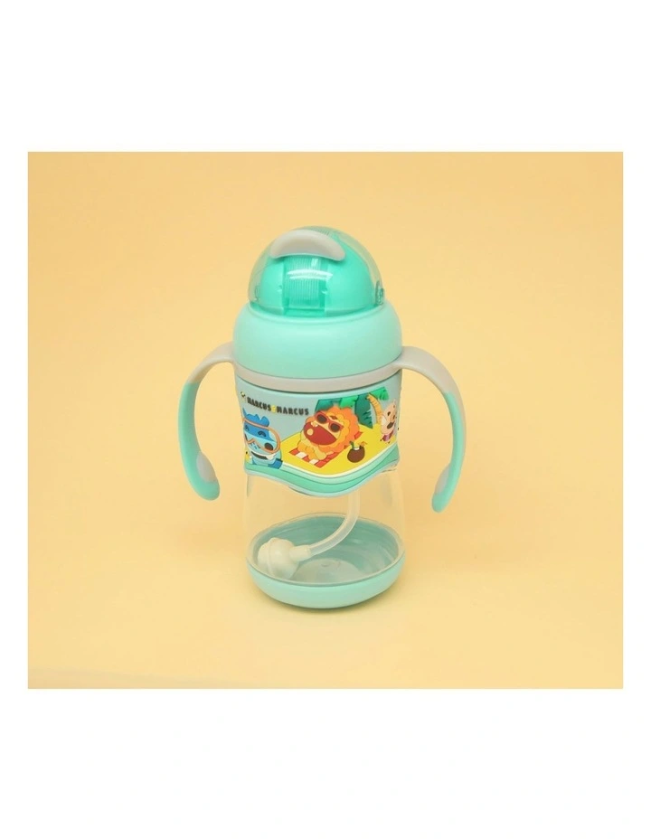 2-Stage Tritan Straw Bottle With Grip Handles (0+) in Blue image 2